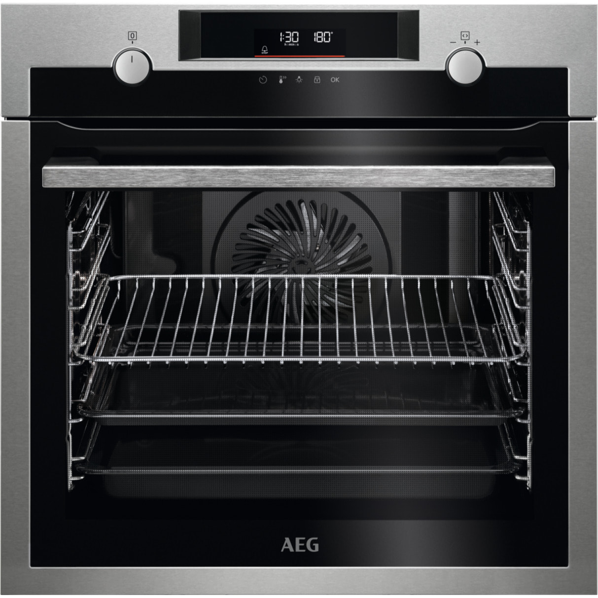 AEG Horno multifunción Serie 6000 SteamBake con Display LED Explore BPE555360M