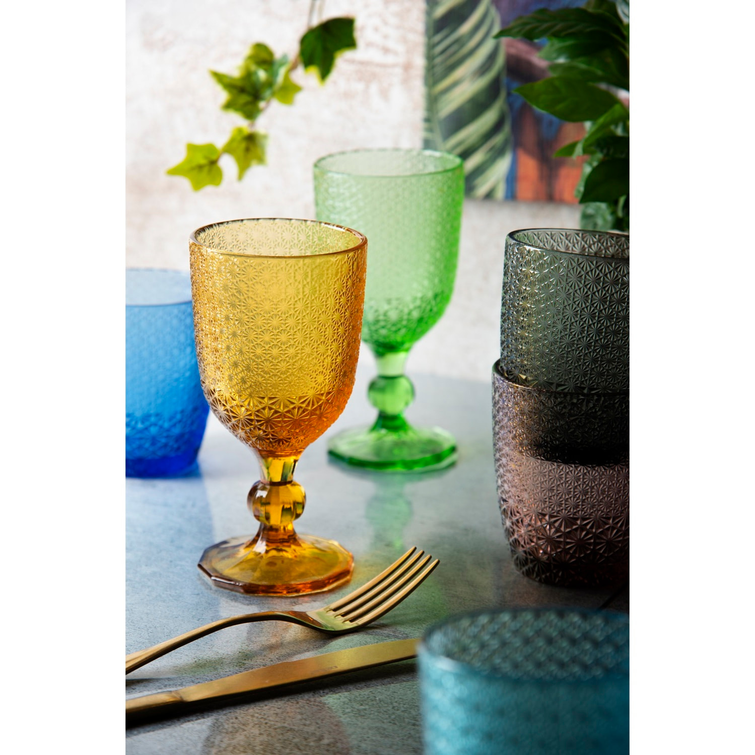 Lot de 6 gobelets Excelsa Ice, verre, 30 cl, multicolore