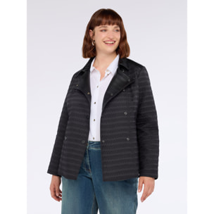 Fiorella Rubino - Chaqueta cruzada con efecto acolchado - Negro