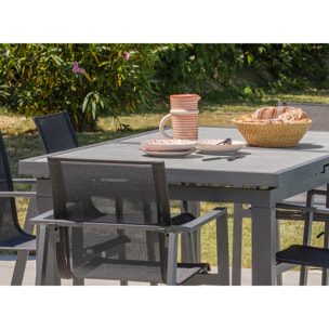 VENISE - Table de jardin en aluminium avec plateau céramique