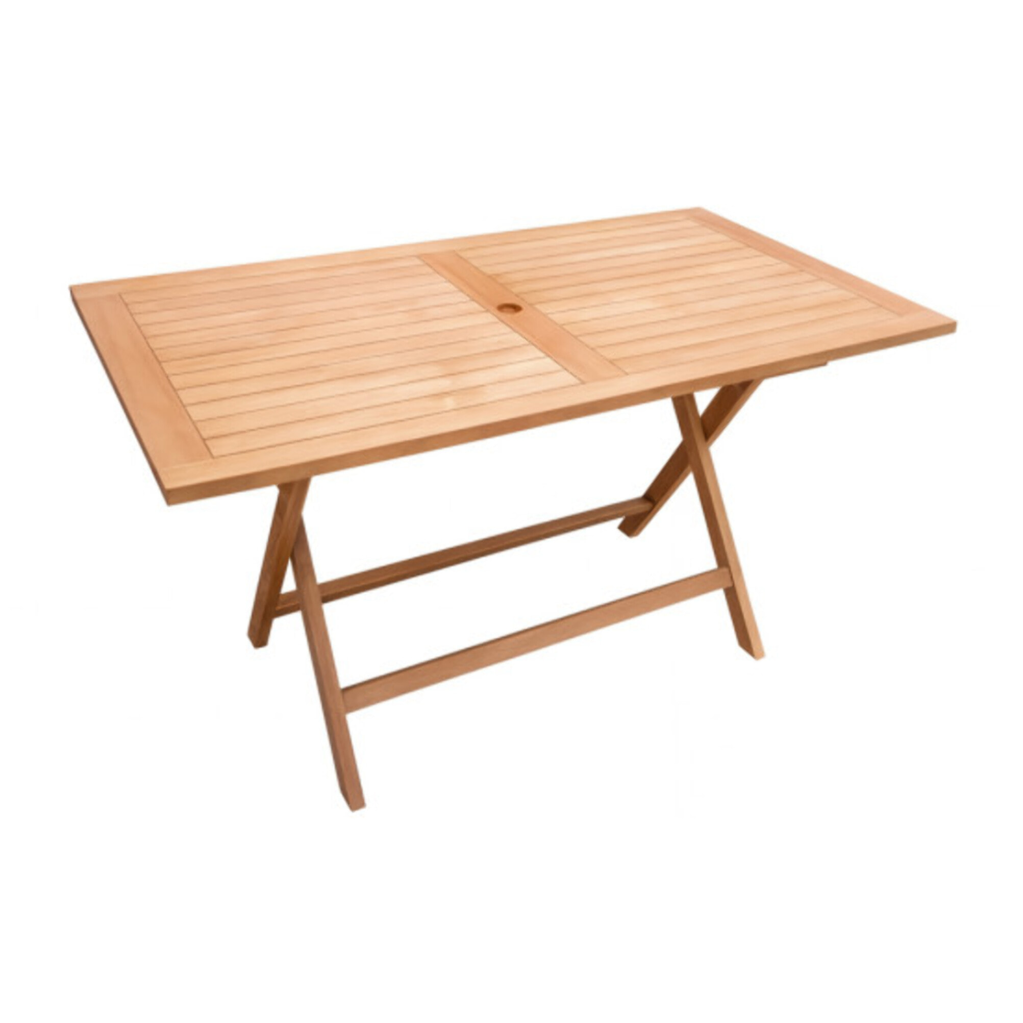 Table de jardin rectangulaire pliante 150 cm en bois de teck massif - TECKIA