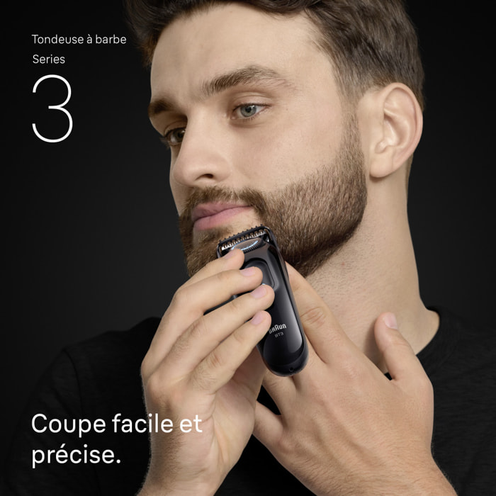 Braun Tondeuse À Barbe Series 3, + 2 Outils Pour Créer Son Style, 20 Longueurs, Lame Affûtée, BT3500, Noir