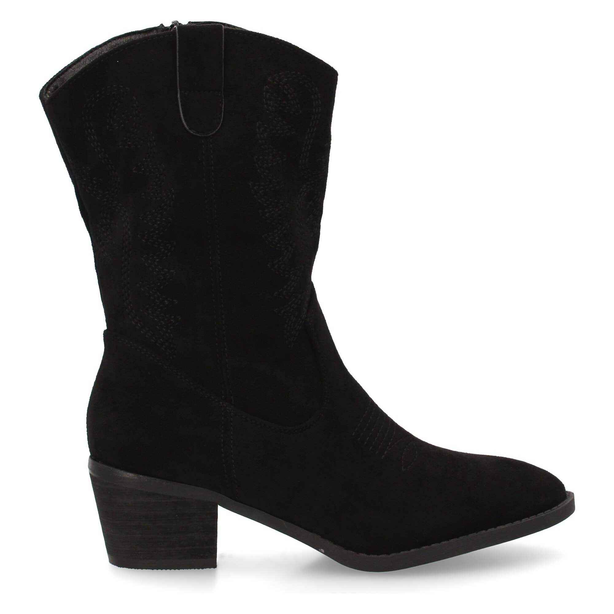 Botín cowboy mujer con bordados en la caña