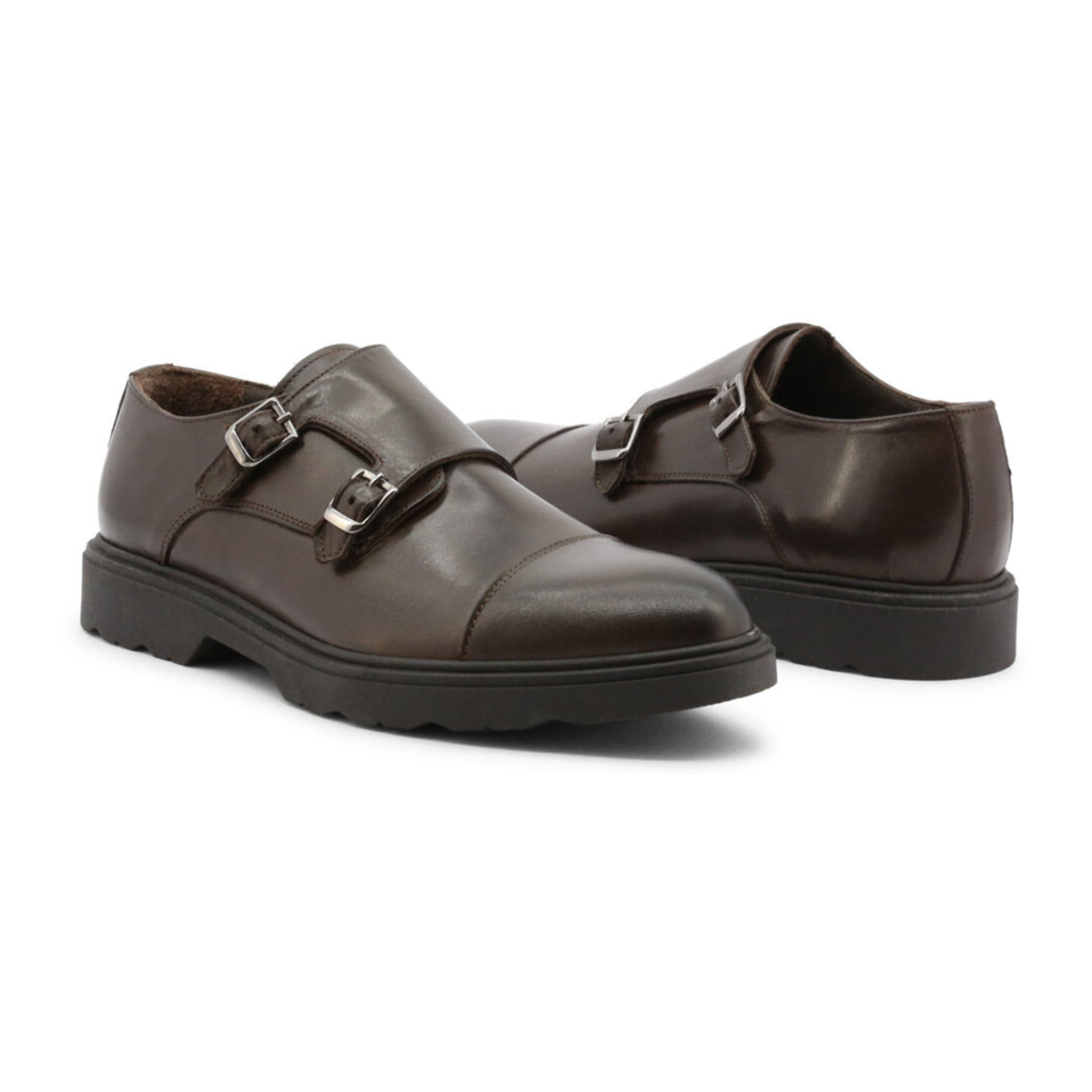 Zapatos Monkstrapa para Hombre - Duca di Morrone Guiliano Leather Brown