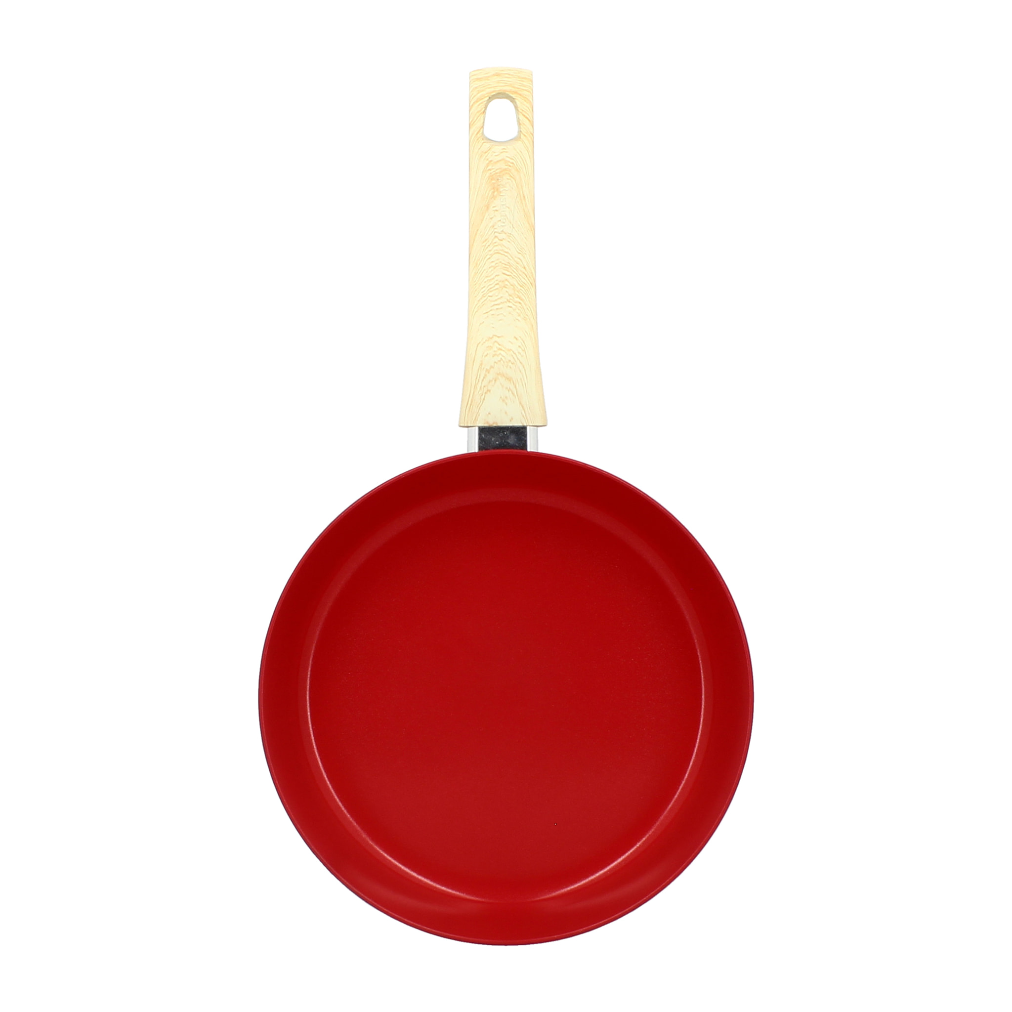 Poêle en aluminium 24cm rouge - compatible induction COLORAMA