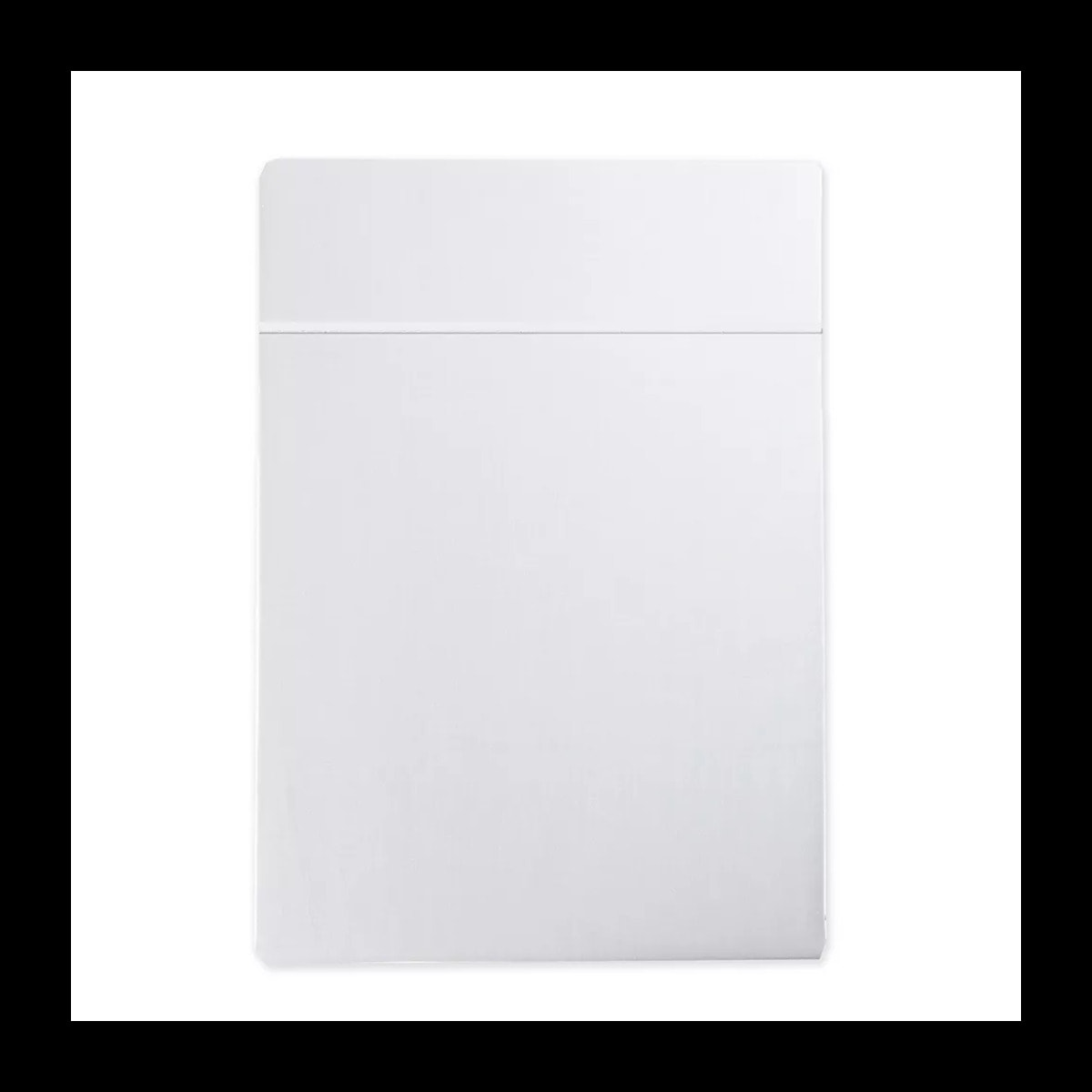 Drap plat satin de coton uni blanc Ava uni blanc