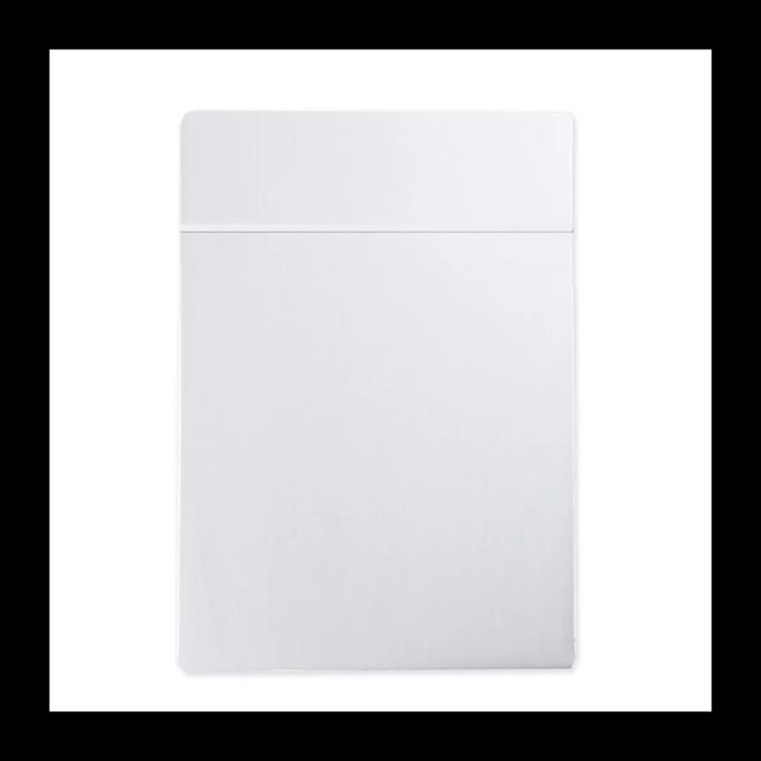 Drap plat satin de coton uni blanc Ava uni blanc