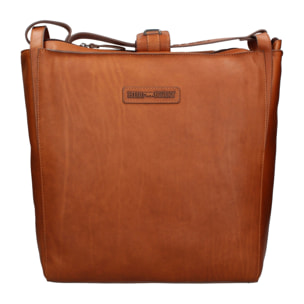 Borsa a tracolla da uomo - Modello False - Vera pelle - 37.0 x 36.0 x 14.0 cm