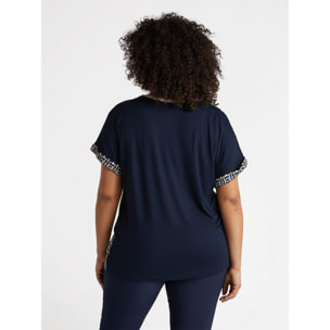 Fiorella Rubino - Camiseta con estampado de cadena - Azul
