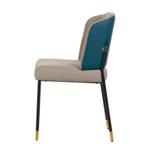 Silla Pu Gris Azul Laval 52x54x74 Cm