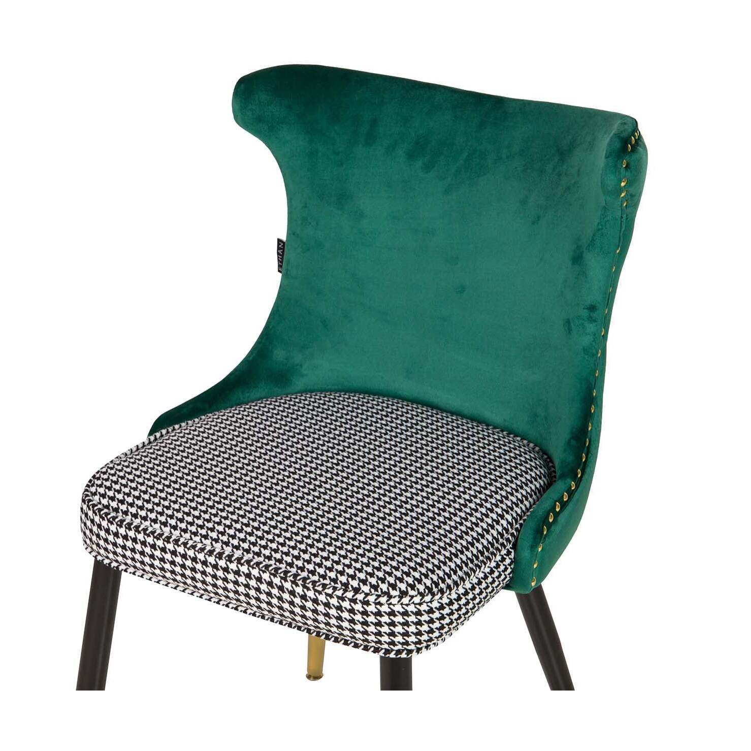 Silla Tachuelas Velvet Verde Aspen 49x54x82 Cm
