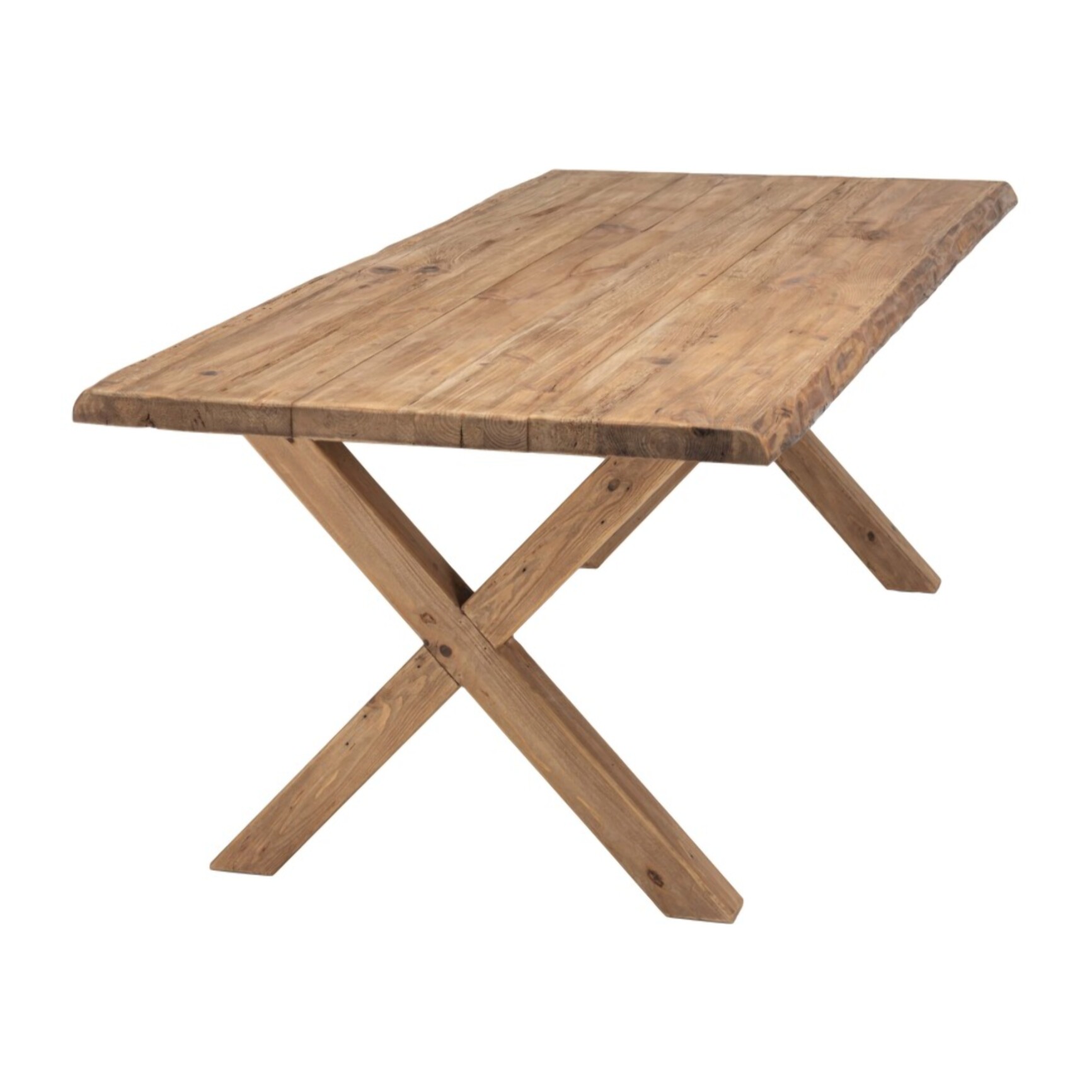 SANDY - Table à manger rectangulaire 220x100cm bois Pin recyclé