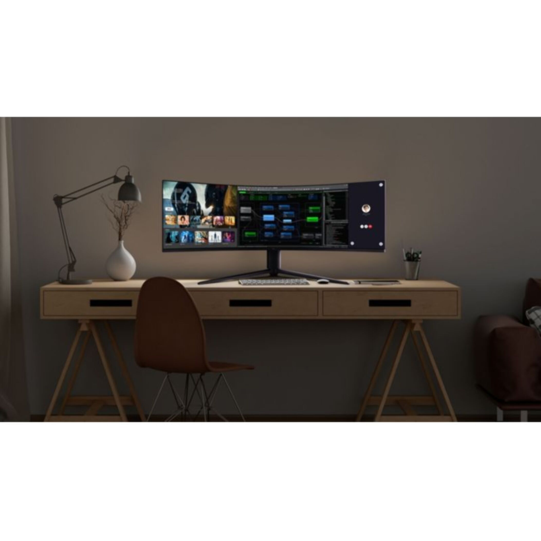Ecran PC Gamer TCL 57R94 57" Incurvé 1000R DUHD 120Hz VA MiniLED HDR 1000 AMD FreeSync