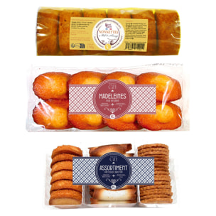 Le Goûter d'Autrefois - Nonettes, Madeleines et Biscuits Bretons pur beurre - 720g - France - Raoul Gey