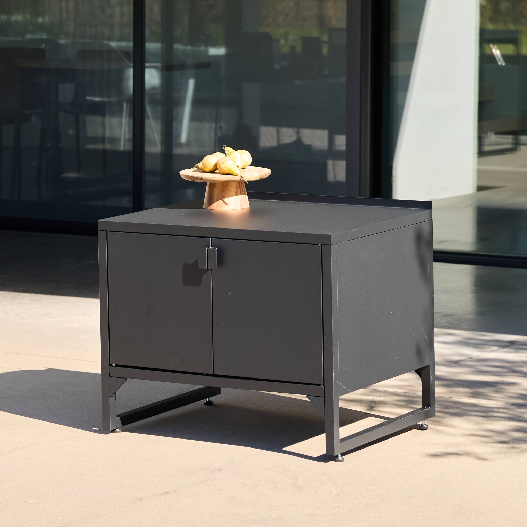 Module bas de cuisine extérieure acier 2 portes L80cm KEA