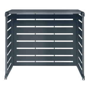 Cache clim extérieur en métal gris