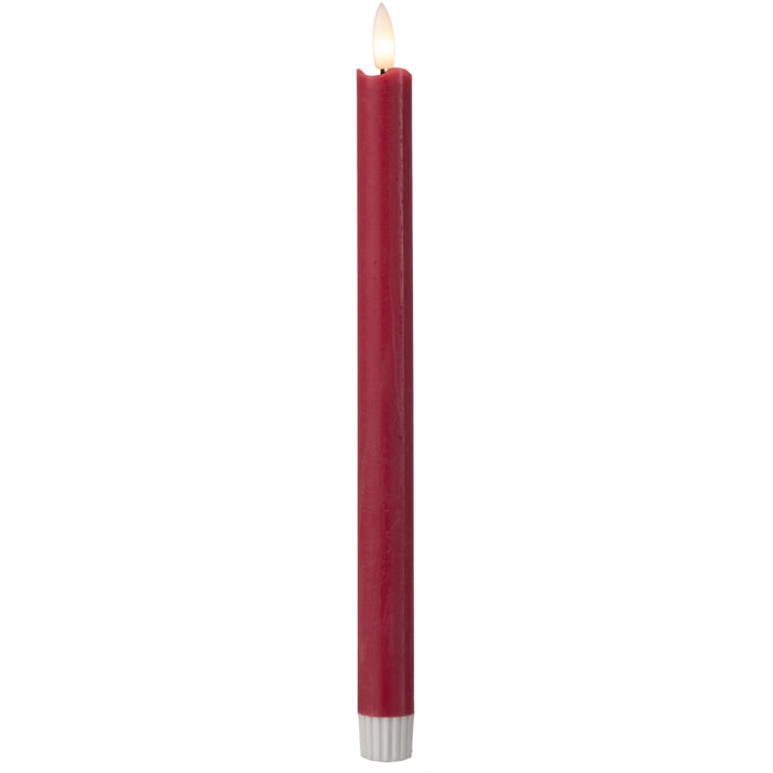 J-Line boite 2 Bougie Longue - rouge - large - LED