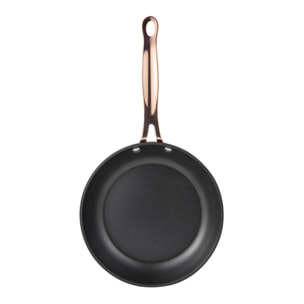 Juego de 2 sartenes ø20ø24cm aluminio forjado negro mate