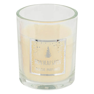 Bougie parfumée cracker 89 gr avec pot en verre assorti