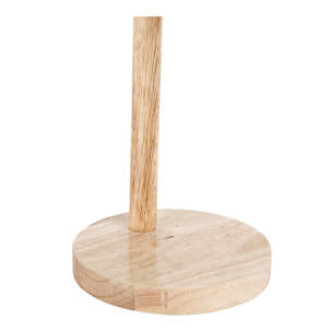 Forlight Flexo de Escritorio con Brazo y Cabezal Orientables, Diseño Moderno en Acero Negro y Madera, Casquillo E27, 40 cm de Alto, Ideal para Espacios de Trabajo y Estilo Nórdico