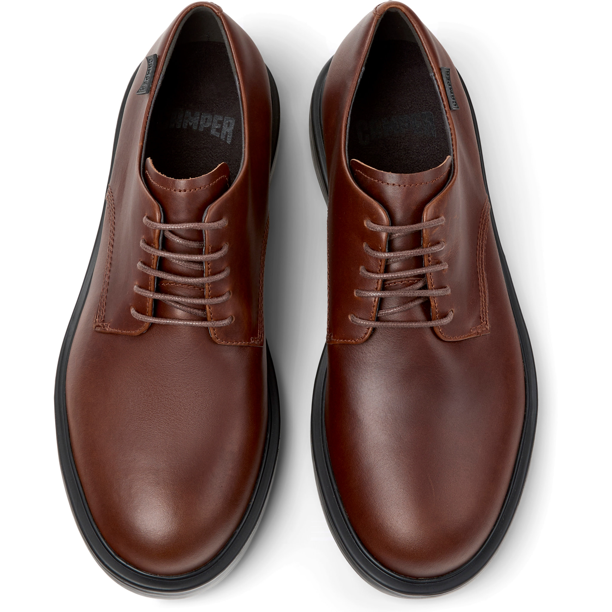 Zapatos de cordones - CAMPER Dean - Marron - Cuero liso