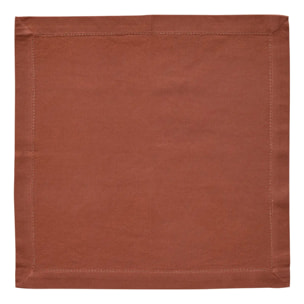 Serviette de table Jane 40x40 terracotta en coton
