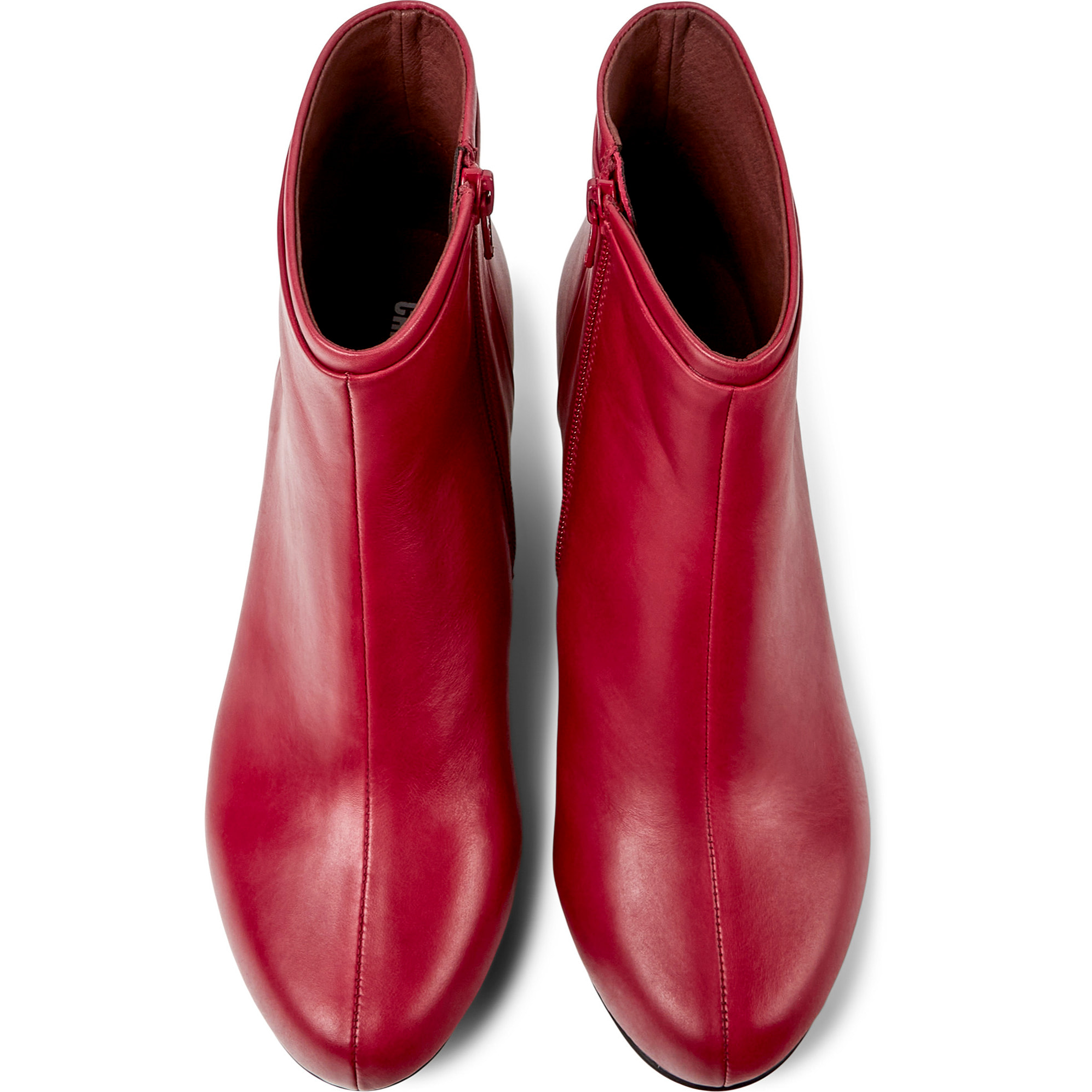 Botines - CAMPER Helena bajo - Rojo - Cuero liso