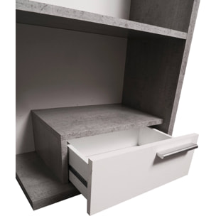 Mobile ingresso con specchio, 80 x 28 x 170, Bianco