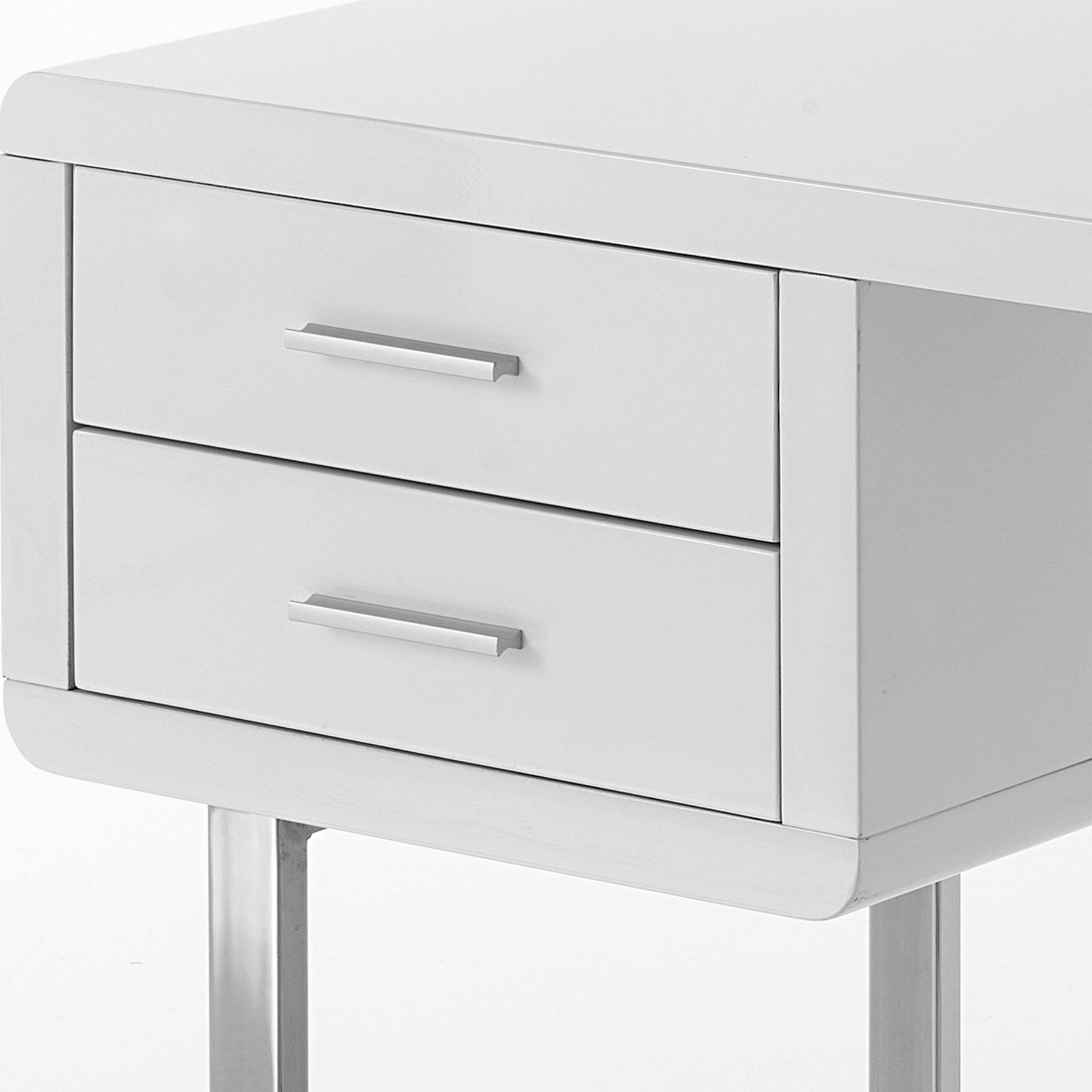 Tomasucci Bureau 2 tiroirs VEGA Blanc