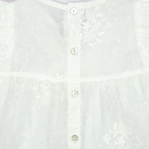 BLUSA PLUMETI BORDADO FLOR BLANCO
