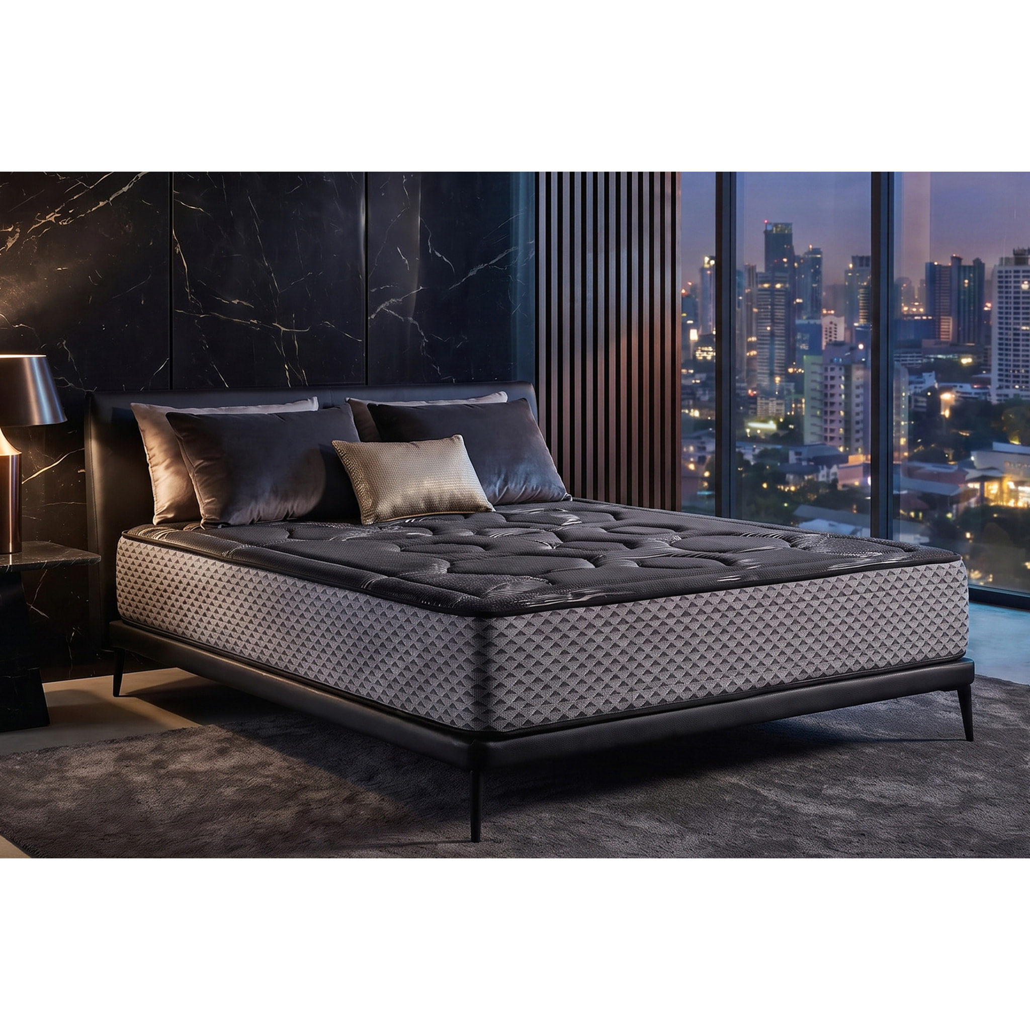 Matelas Titanium Black Multizone 26 cm - Moonia