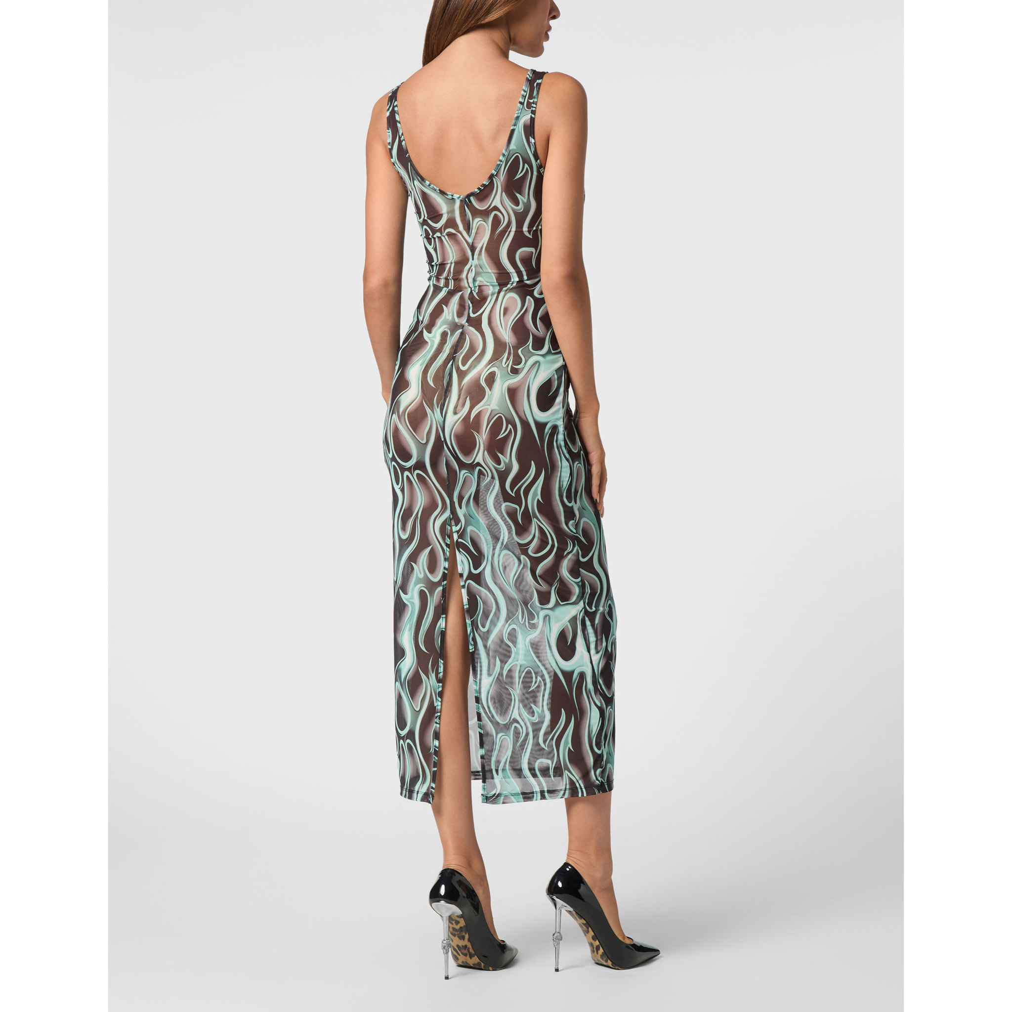 PHILIPP PLEIN Long Dress FLAME