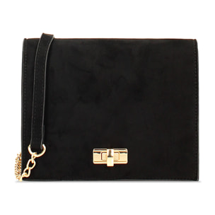 Mini bag nera in microfibra