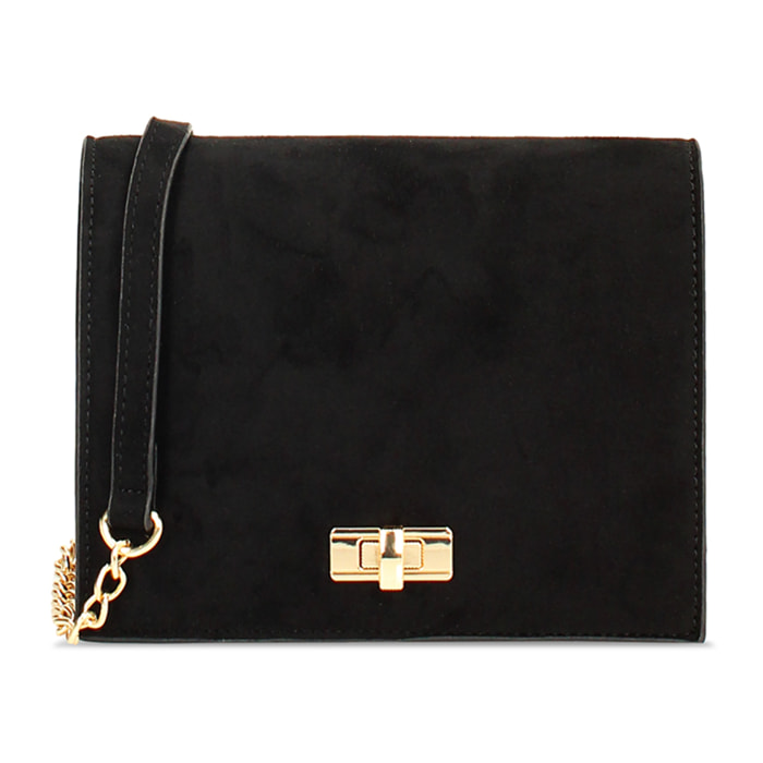 Mini bag nera in microfibra