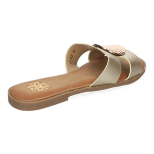 Sandalia Planas de Mujer, Comodas y Elegantes con Diseño Moderno con Adorno en la Pala