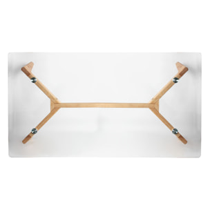 Table Rectangulaire En Verre 110x60x45cm