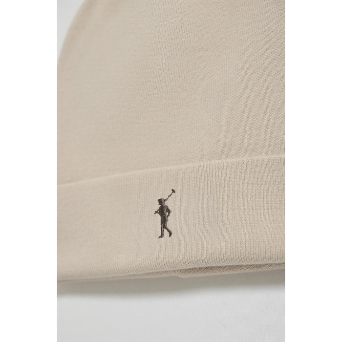 Gorro Vinny beige con logo bordado Rigby Go