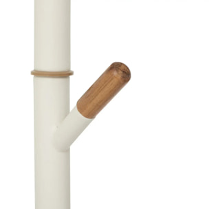 Porte-manteaux 6 patères Cassie beige H 175,5cm