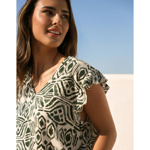 Camisa Manga Corta Verde - Etnicla