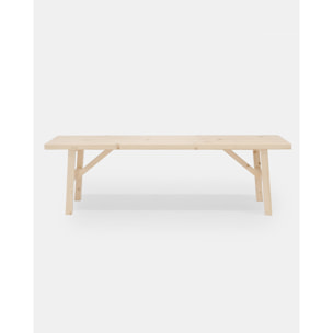 Banc en bois massif ton naturel en différentes tailles