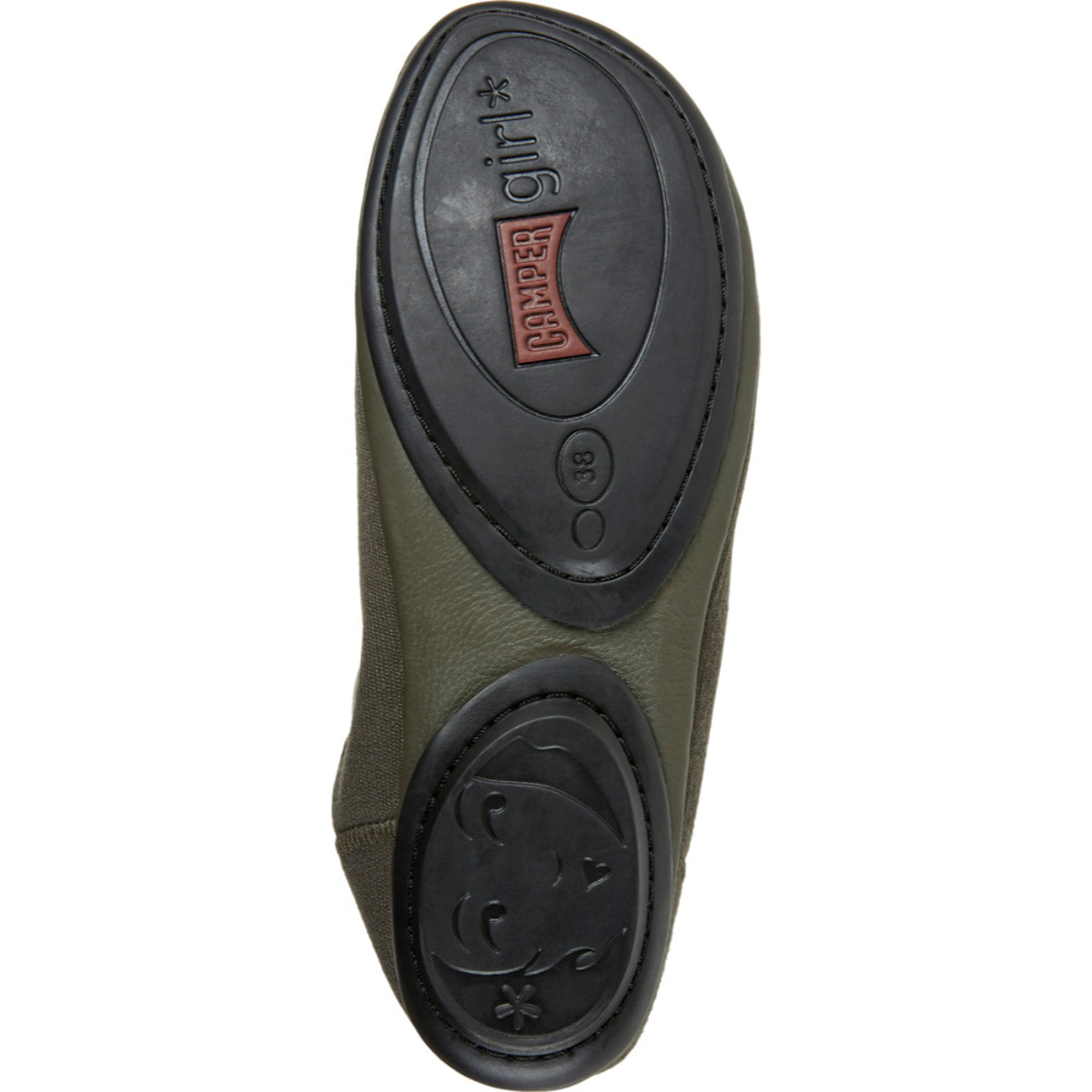 CAMPER Right Nina - Botines Verde Mujer