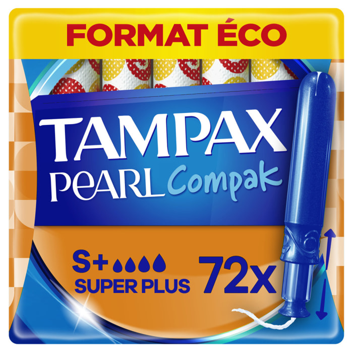 72 Tampons Compak Pearl Super Plus - Tampax
