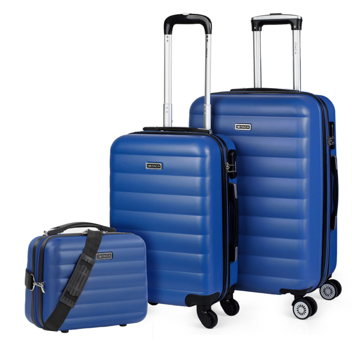 Juego De Maletas Rígidas Abs Itaca Simoa Azul