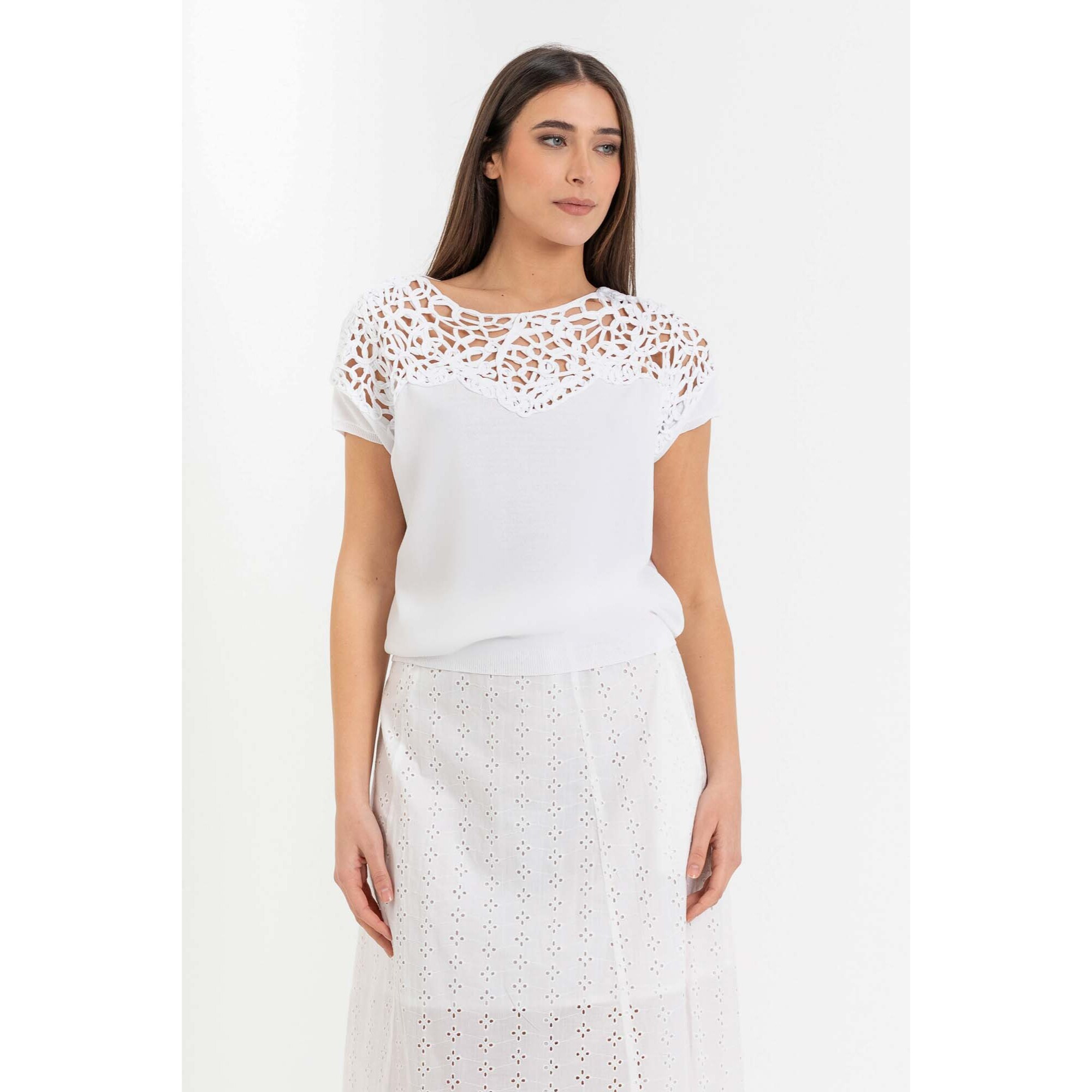 Kocca - Maglia con inserto macramè Donna