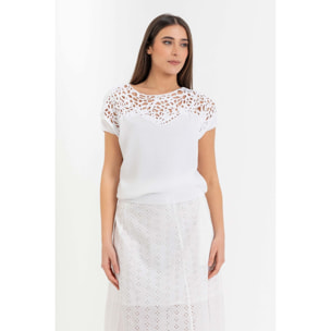Kocca - Maglia con inserto macramè Donna