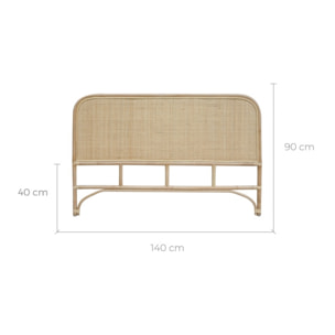 Tête de lit 140 cm en rotin naturel - Grace