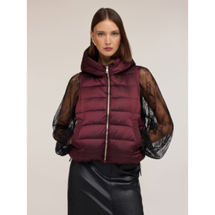 Motivi - Gilet con cappuccio imbottito - Viola