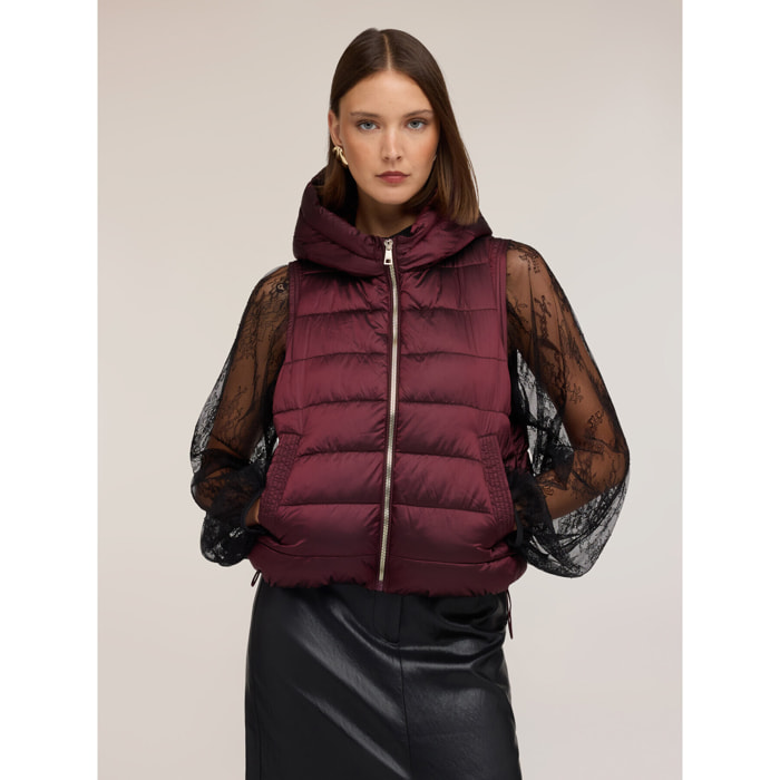 Motivi - Gilet con cappuccio imbottito - Viola