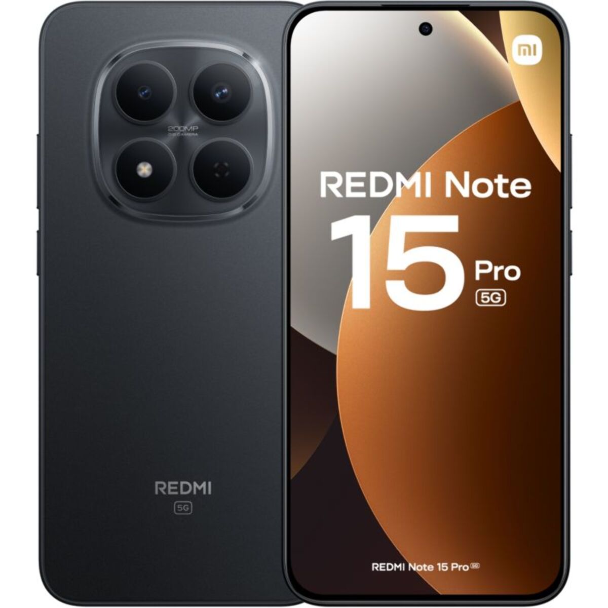 Smartphone XIAOMI Pack REDMI Note 15 Pro 5G 256Go Noir + Redmi buds 6 play blanc + coque incluse