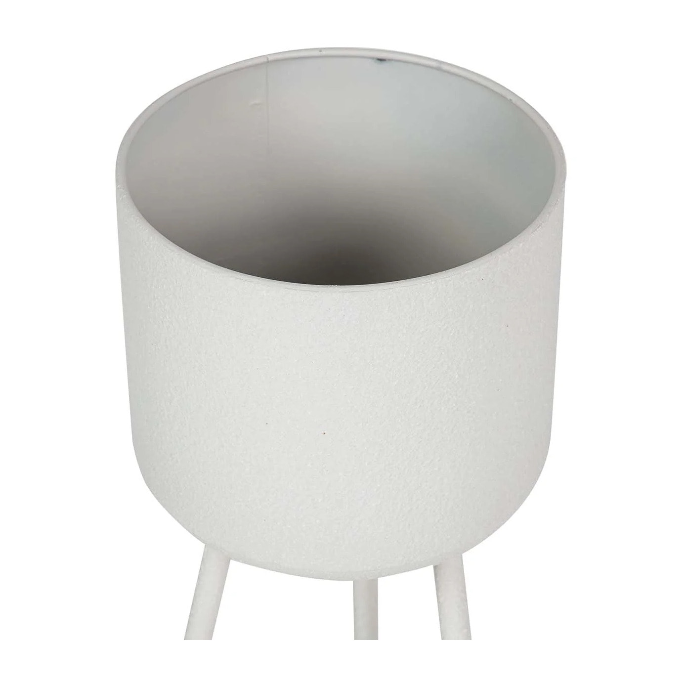 Plantero Metal Blanco 23x23x65 Cm